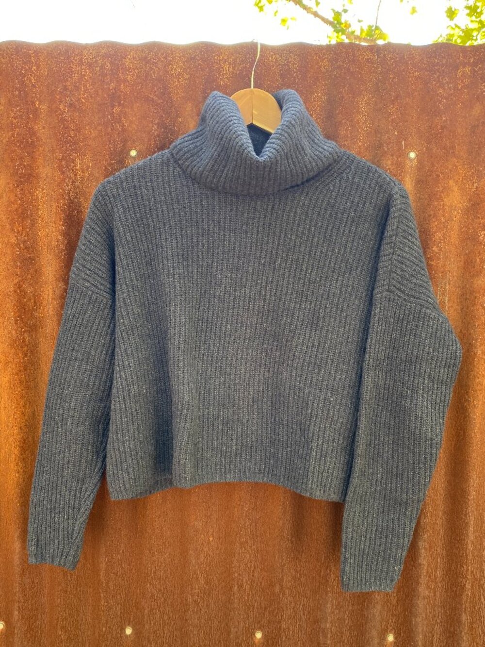 Madewell (Re)sourced Cashmere Turtleneck Sweater - Navy | XS